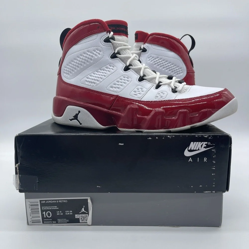 Nike Air Jordan 9 Retro Men's Size 10 Basketball Shoed 302370-160 Gym‎ Red LEGIT